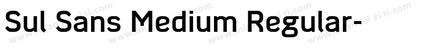 Sul Sans Medium Regular字体转换